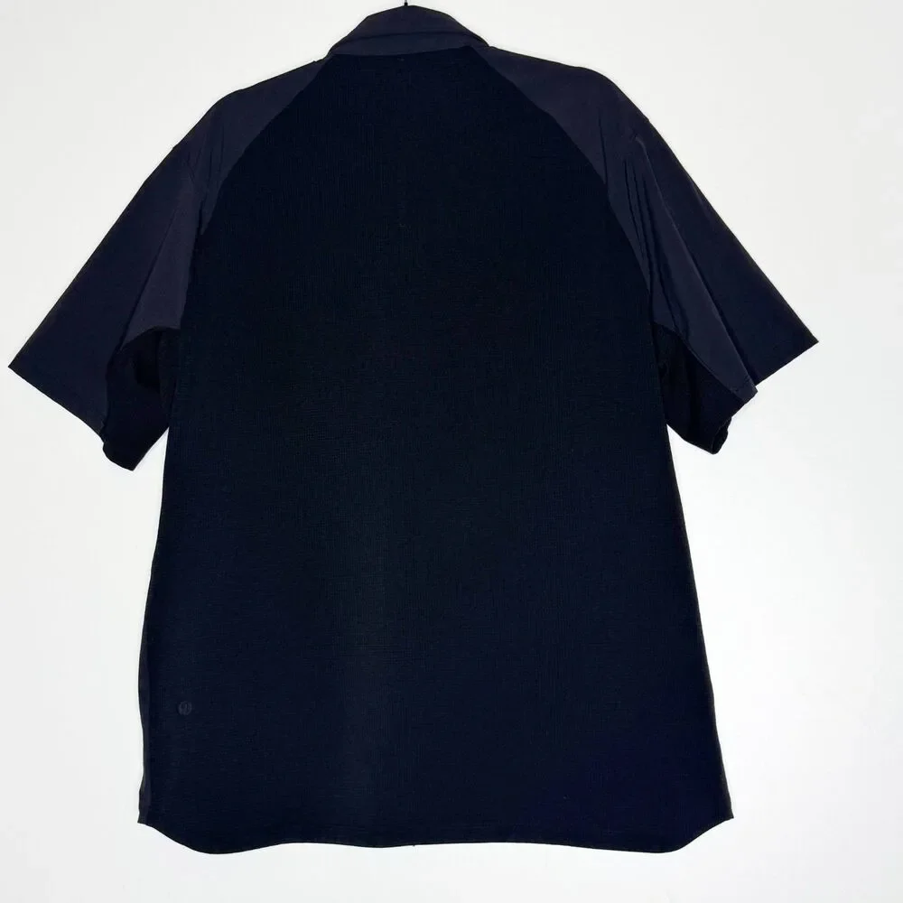 Lululemon Zenway Short Sleeve Button Down Shirt Men's Size Medium
